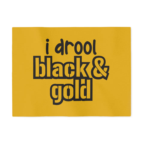 I Drool Black and Gold - TT Style - Sweatshirt Blanket