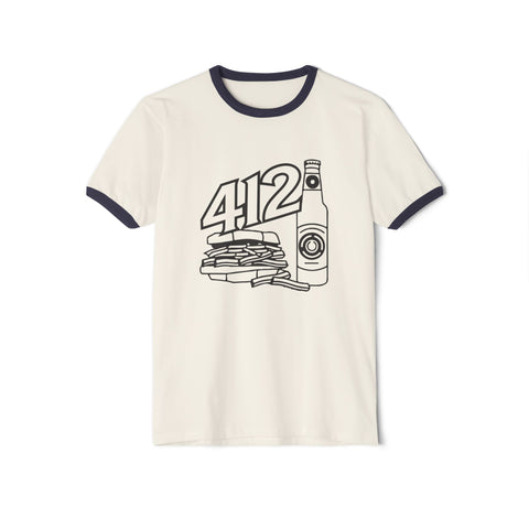 412 Icon Unisex Cotton Ringer T-Shirt