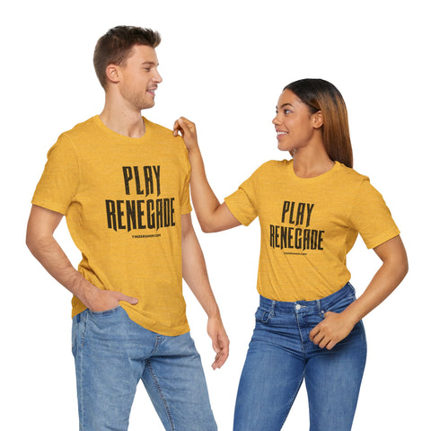 Play Renegade Distressed Font - Short Sleeve Shirt T-Shirt Printify   