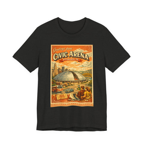 Greeting From Civic Arena (The Igloo) - Unisex Jersey Short Sleeve Tee