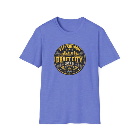 NFL Draft City 2026 T-Shirt — Pittsburgh Skyline Football Fan Tee