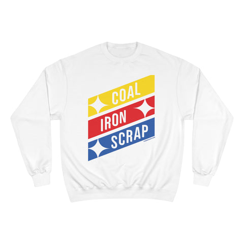 Coal Iron Scrap Champion Sweatshirt Sweatshirt Printify White S 