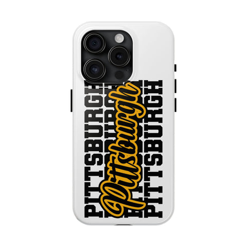 Pittsburgh Typography - iPhone Phone Case Mate Tough