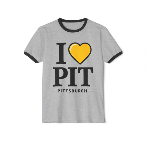 I Heart PIT - Next Level Unisex Cotton Ringer T-Shirt