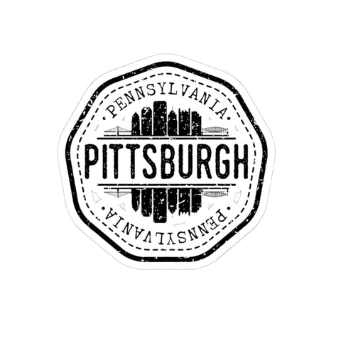 Pittsburgh Vintage Stamp -  Kiss-Cut Stickers