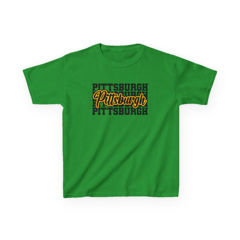 Pittsburgh Typography - Kids Graphic T-Shirt