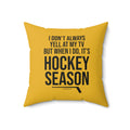 Pittsburgh Hockey Yellow & Black Square Pillow Home Decor Printify 18" × 18"  