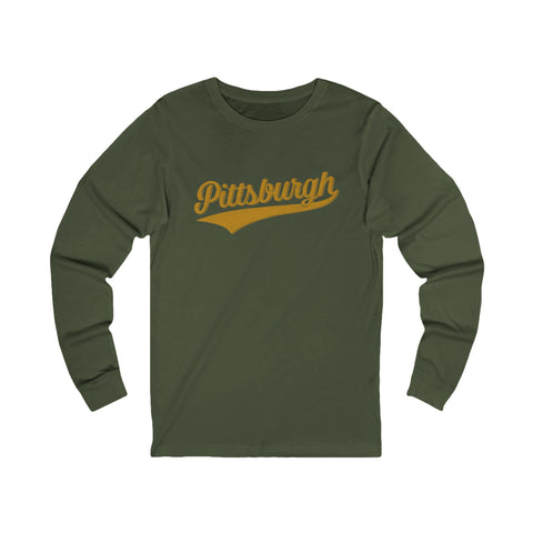 Pittsburgh Varsity Retro Jersey Long Sleeve Tee Shirt