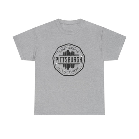 Pittsburgh Vintage Stamp - Unisex Heavy Cotton Tee