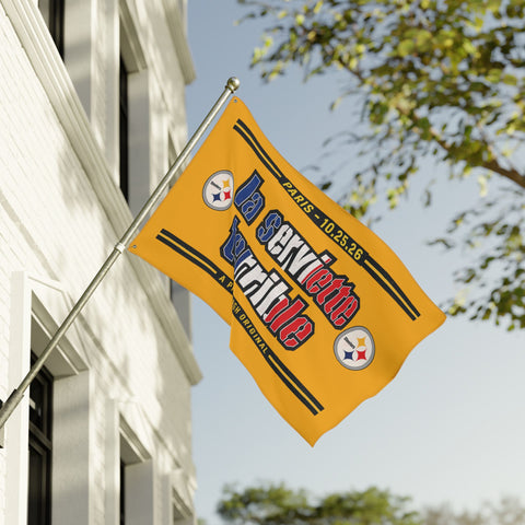 Pittsburgh Steelers French Flag Towel – "La Serviette Terrible" - Double Sided Flag