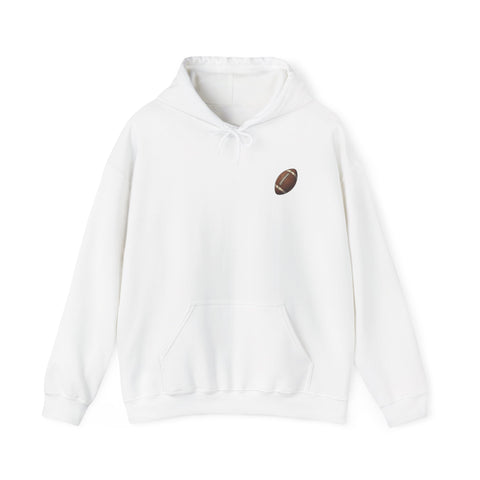 Football Pocket Hoodie with 'Somehow' Labrador Vintage Poster Back