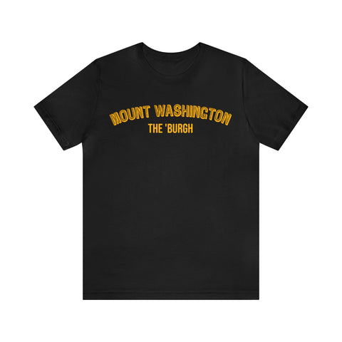 Mount Washington - The Burgh Neighborhood Series - Unisex Jersey Short Sleeve Tee T-Shirt Printify Black M 