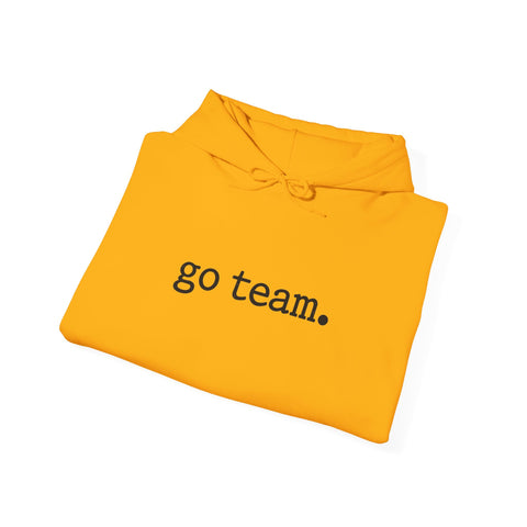 go team embroidered minimalist hoodie | simple sports slogan