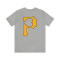 Heart of Pittsburgh - P for Pittsburgh Series - PRINT ON BACK - Short Sleeve Tee T-Shirt Printify   
