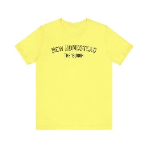 New Homestead - The Burgh Neighborhood Series - Unisex Jersey Short Sleeve Tee T-Shirt Printify Yellow S 