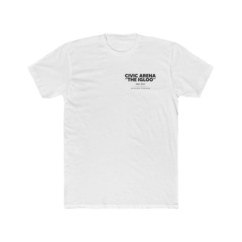 Pittsburgh Civic Arena "The Igloo" T-Shirt Print on Back w/ Small Logo T-Shirt Printify Solid White S 