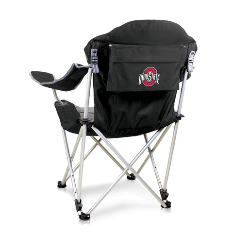 Ohio State Buckeyes Chair - Folding Camp Chair With Reclining Seat & Insulated Drink Holder
