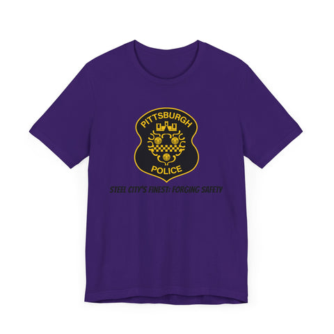 Steel City’s Finest: Forging Safety Pittsburgh Police Department Badge T-Shirt
