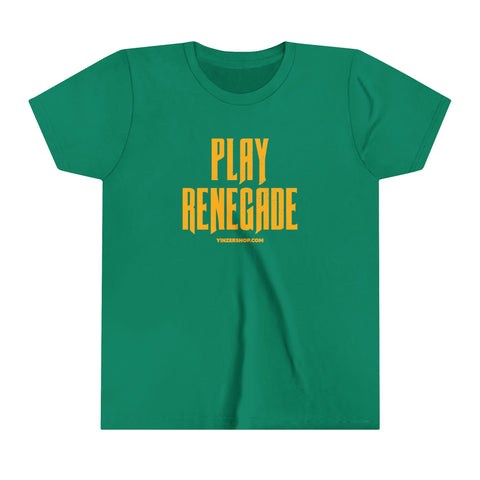 Play Renegade Distressed Graphic - Youth Short Sleeve Tee Kids clothes Printify Kelly S