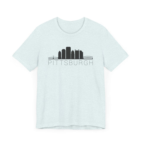 Pittsburgh Downtown Skyline Simplistic Design T-Shirt  - Unisex bella+canvas 3001 T-Shirt Printify   