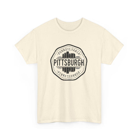 Pittsburgh Vintage Stamp - Unisex Heavy Cotton Tee