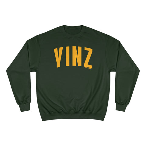 Yinz - Champion Crewneck Sweatshirt Sweatshirt Printify Dark Green S 