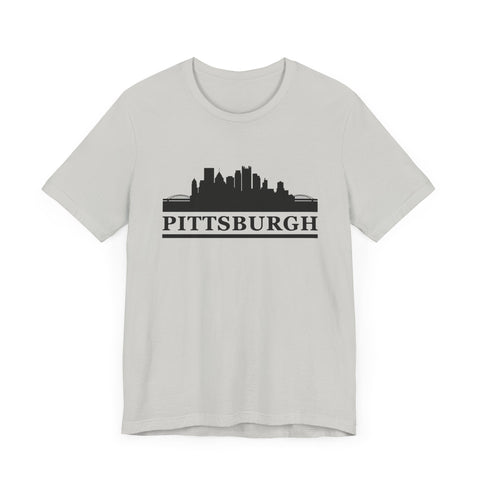 Pittsburgh Downtown Skyline Design T-Shirt  - Unisex bella+canvas 3001 T-Shirt Printify   