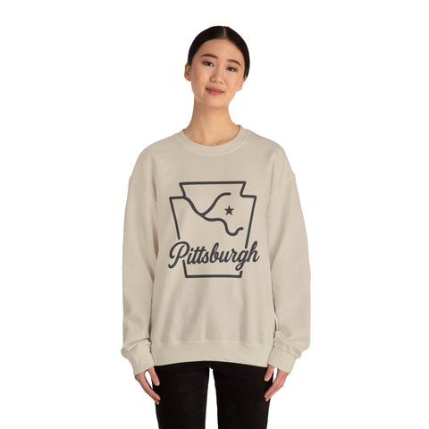 Pittsburgh Keystone Rivers - Heavy Blend™ Crewneck Sweatshirt