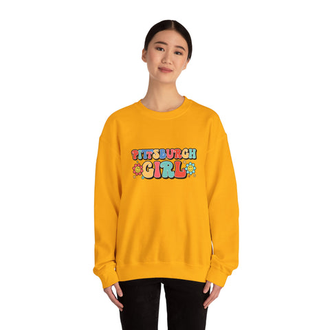Pittsburgh Girl Retro Heavy Blend™ Crewneck Sweatshirt