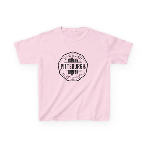 Pittsburgh Vintage Stamp - Kids Graphic T-Shirt