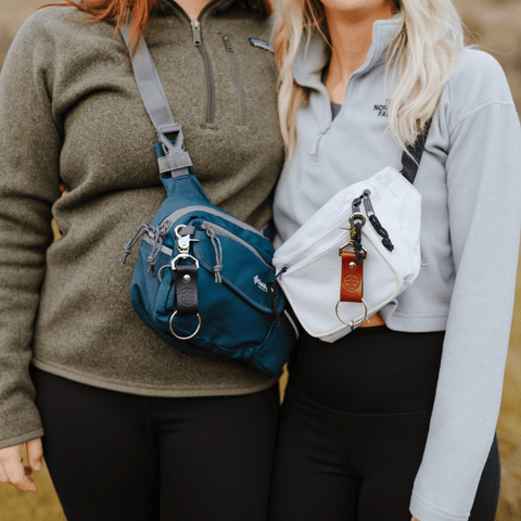 Black Wanderchain | Handcrafted Leather Keychain with Brass Hardware & Memory Tokens