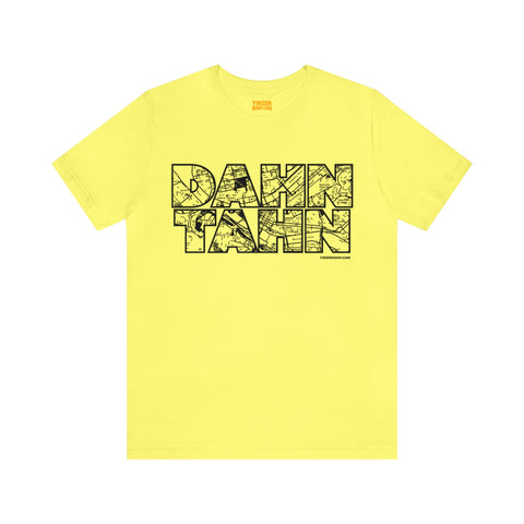 Dahntahn Map - Short Sleeve Tee T-Shirt Printify Yellow S 