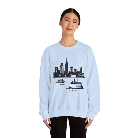 Pittsburgh Skyline Graphic - Heavy Blend™ Crewneck Sweatshirt