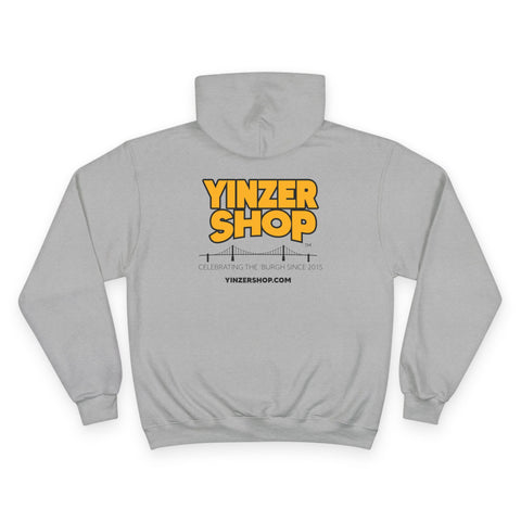 Yinzer Icon Doodles - Print on back - Champion Hoodie