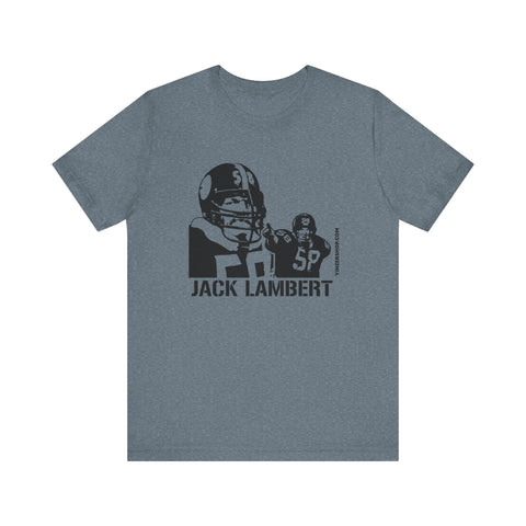 Jack Lambert Legend T-Shirt  - Unisex bella+canvas 3001 Short Sleeve Tee T-Shirt Printify Heather Slate XS 