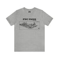 PNC Park - 2001 - Retro Schematic - Short Sleeve Tee T-Shirt Printify Athletic Heather S 