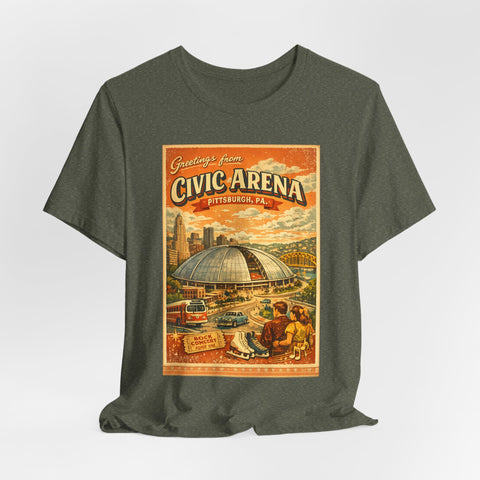 Greeting From Civic Arena (The Igloo) - Unisex Jersey Short Sleeve Tee