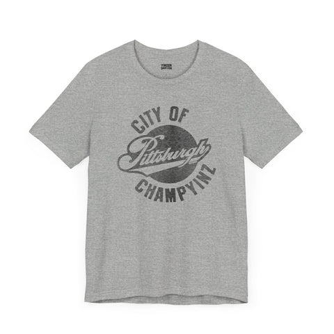 Retro Pittsburgh City of ChampYinz - Short Sleeve Tee T-Shirt Printify Athletic Heather S 