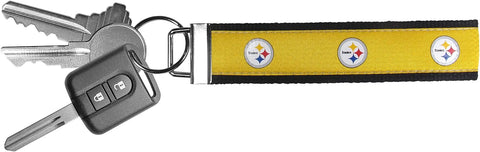 Pittsburgh Steelers Woven Rugged Wristlet Key Chain Key Chain Turnovers Inc