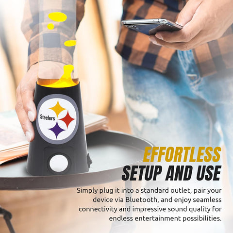 Pittsburgh Steelers Lava Lamp Wireless Speaker Table Lamp Lamp Turnovers Inc