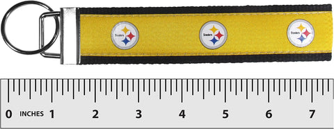 Pittsburgh Steelers Woven Rugged Wristlet Key Chain Key Chain Turnovers Inc