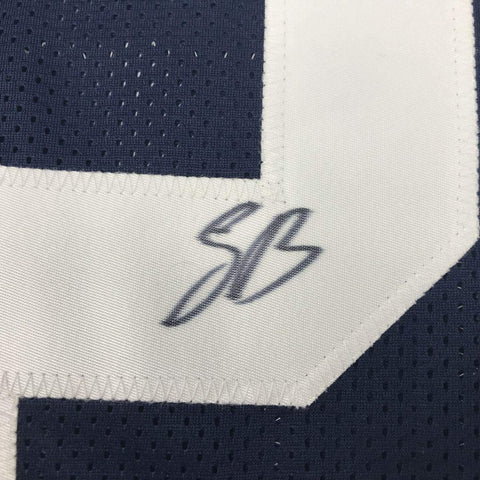 Autographed/Signed Saquon Barkley Penn State Blue College Football Jersey JSA COA