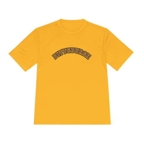 Pittsburgh Block Letters - Sport-Tek Unisex Moisture Wicking Tee