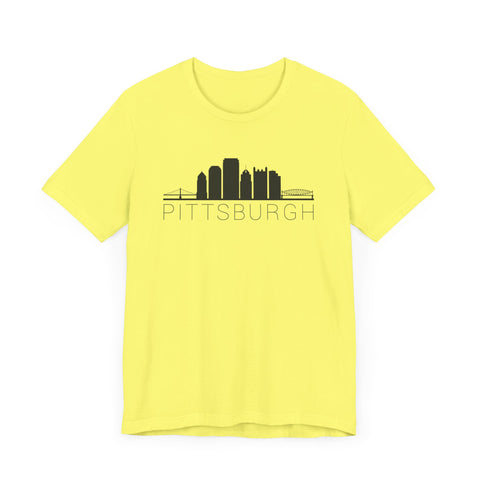 Pittsburgh Downtown Skyline Simplistic Design T-Shirt  - Unisex bella+canvas 3001 T-Shirt Printify   