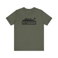 Pittsburgh Bold Skyline T-Shirt  - Unisex bella+canvas 3001 T-Shirt Printify Heather Military Green XS 