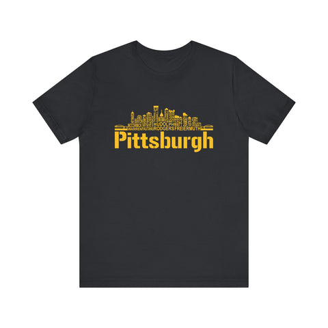 Pittsburgh Football Team Names - Unisex Jersey Short Sleeve Tee