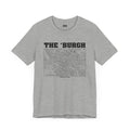 The 'Burgh Retro Map   - Short Sleeve Tee T-Shirt Printify Athletic Heather S 