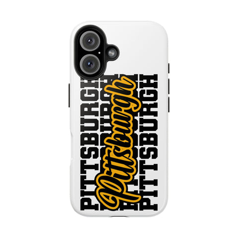 Pittsburgh Typography - iPhone Phone Case Mate Tough
