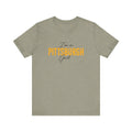 I'm a Pittsburgh Girl - Star Design - Unisex Jersey Short Sleeve Tee T-Shirt Printify Heather Stone XS