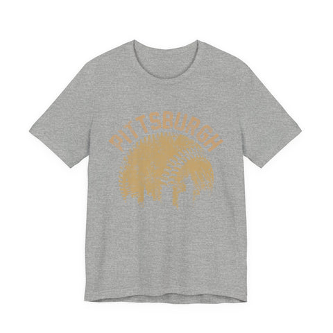 Pittsburgh Baseball Skyline - Unisex Jersey Short Sleeve Tee